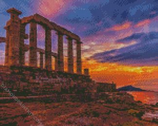 Sunset At Parthenon diamond painting