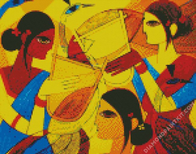 Abstract Tribal Women diamond painting