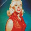 Actress Diana Dors In Red diamond painting