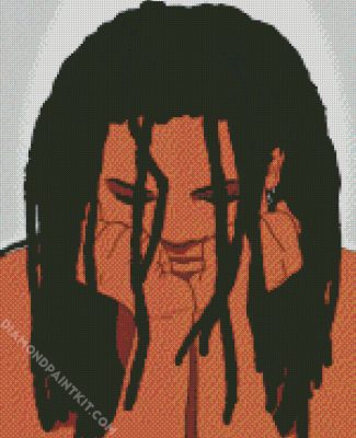 African Girl Dreadlocks diamond painting