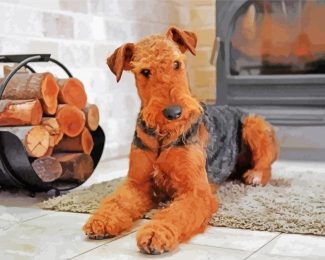 Airedale Terrier Dog diamond painting