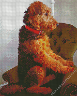 Airedale Terrier Sitting diamond painting