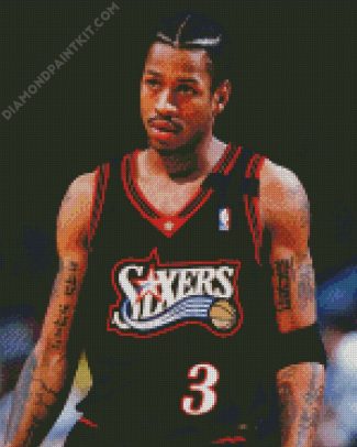 Allen Iverson diamond painting