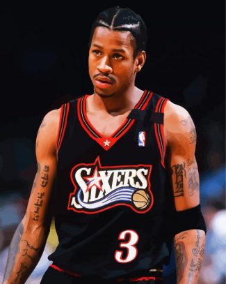 Allen Iverson diamond painting