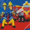 Animated Serie Fireman Sam diamond painting