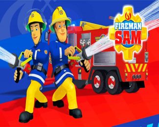 Animated Serie Fireman Sam diamond painting