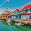 Antigua And Barbuda Colorful Buildings diamond painting