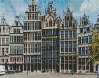 Antwerp Guild Houses diamond painting