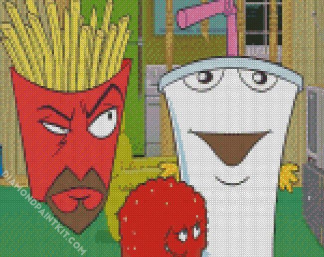 Aqua Teen Hunger Force Cartoon Characters diamond painting