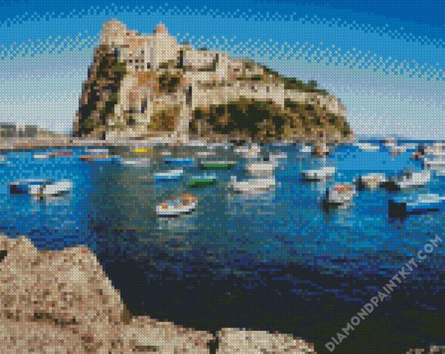 Aragonese Castle Ischia diamond painting