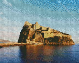 Aragonese Castle Ischia Italy diamond painting