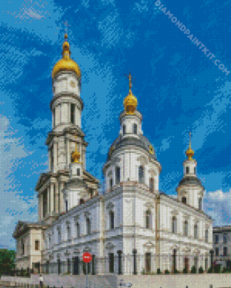 Assumption Cathedral Kharkiv diamond painting