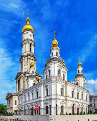 Assumption Cathedral Kharkiv diamond painting