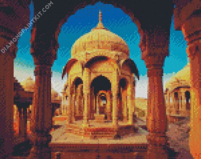 Bada Bagh Temple India diamond painting