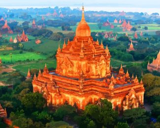 Bagan Myanmar Dhammayangyi Temple diamond painting