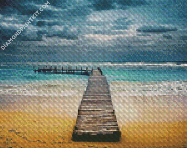 Beach Boardwalk diamond painting