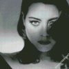 Black And White Aubrey Plaza diamond painting