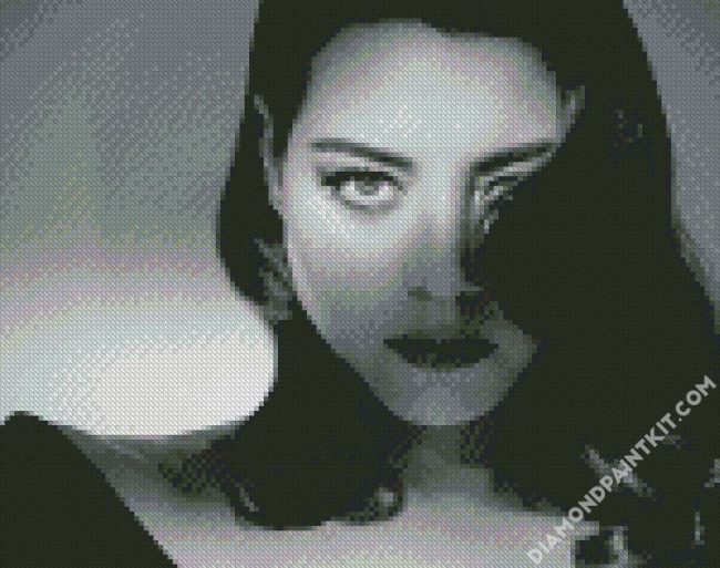 Black And White Aubrey Plaza diamond painting