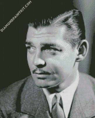 Black And White Clark Gable diamond painting