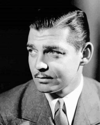 Black And White Clark Gable diamond painting