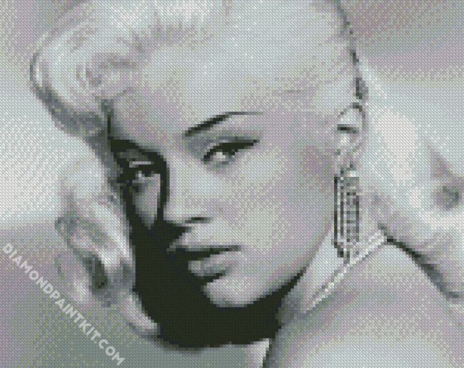 Black And White Diana Dors diamond painting