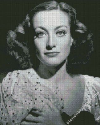 Black And White Joan Crawford diamond painting