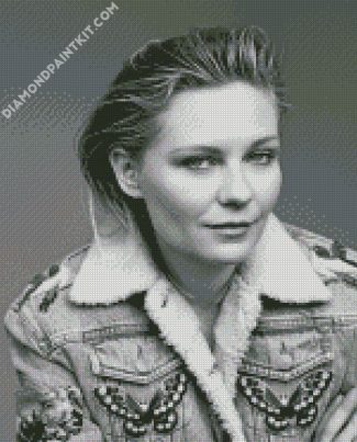 Black And White Kristen Dunst diamond painting