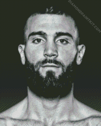 Black and White Caleb Plant diamond painting