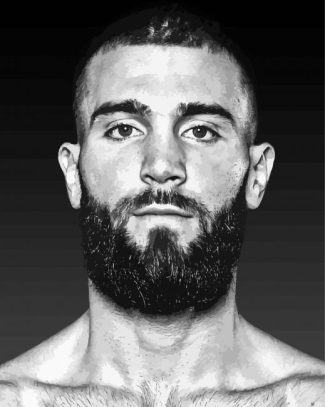 Black and White Caleb Plant diamond painting