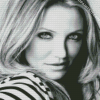 Black And White Cameron Diaz diamond painting