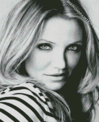 Black And White Cameron Diaz diamond painting