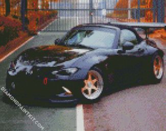 Black Mazda Mx5 Car diamond painting