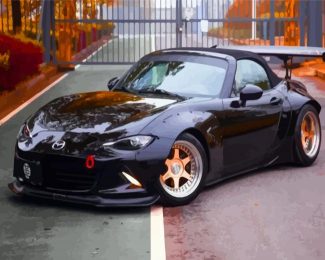 Black Mazda Mx5 Car diamond painting