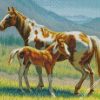 Blonde Paint Horses Art diamond painting