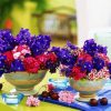 Blooming Delphiniums Vases diamond painting