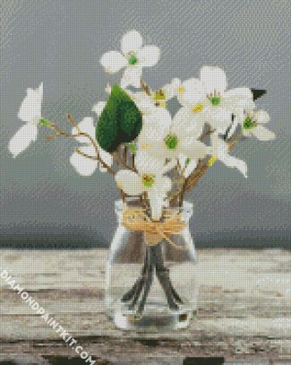 Blooming Dogwood In Jar diamond painting