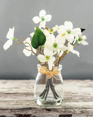 Blooming Dogwood In Jar diamond painting