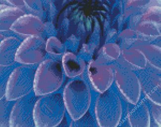 Blue Dahlia diamond painting