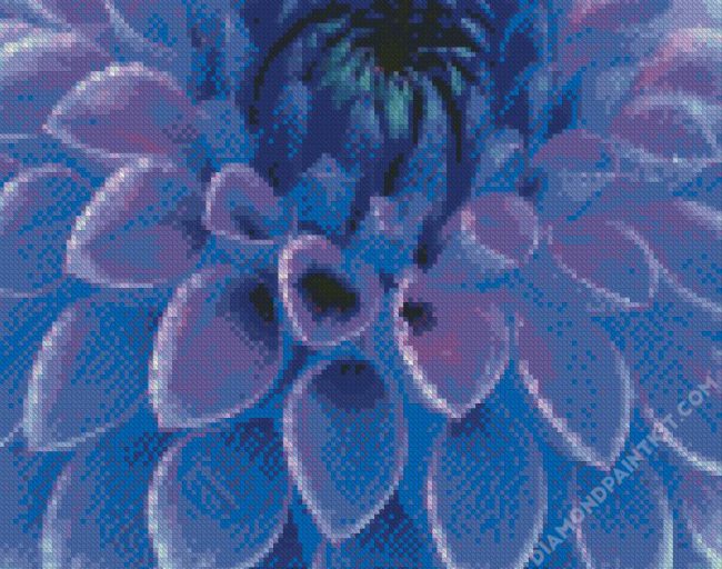 Blue Dahlia diamond painting