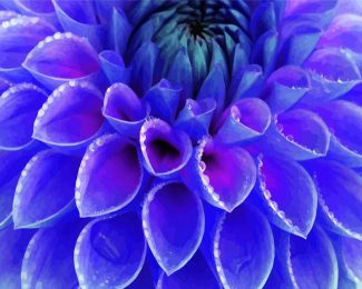 Blue Dahlia diamond painting