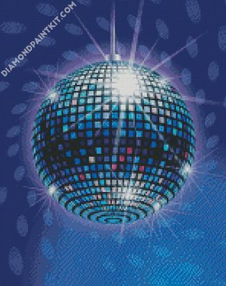 Blue Disco Ball diamond painting