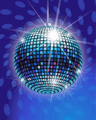 Blue Disco Ball diamond painting