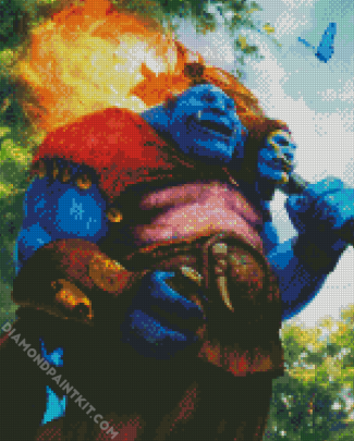 Blue Ogre Monster diamond painting