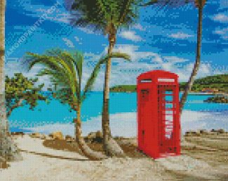 Booth In The Antigua Beach diamond painting