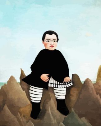 Boy On The Rocks Henri Rousseau diamond painting