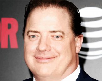 Brendan Fraser Face diamond painting