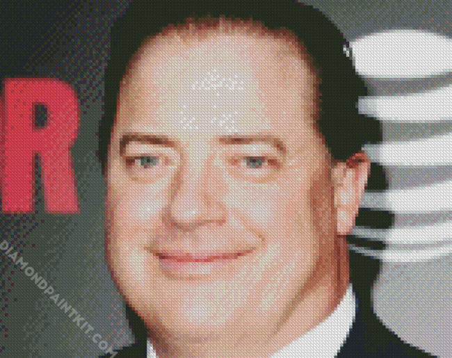 Brendan Fraser Face diamond painting