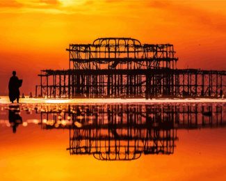 Brighton Pier Silhouette diamond painting