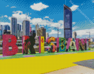 Brisbane City diamond painting