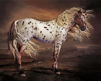 Brown Appaloosa Horse Art diamond painting